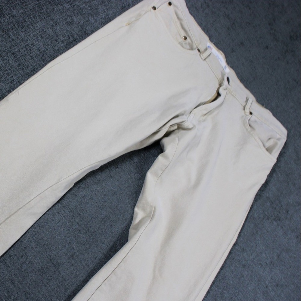 Laguna Mens Beige Straight Leg Denim Jeans Stone Wash Size 36 x 30‎
